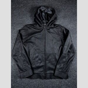 Y2K OBEY Propaganda Men's Charcoal Gray Full Zip Hoodie Streetwear Skate Size L